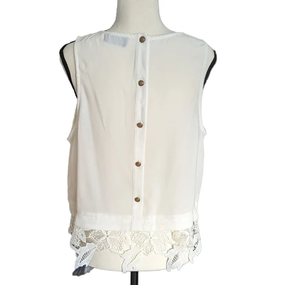 Astr Nordstrom Ivory Top with Floral Lace Bottom Size L - Picture 3 of 11